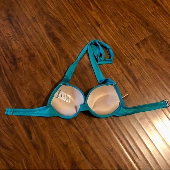 Mossimo Turquoise Bikini Push-up Swim Top Size Small - Picture 6 of 6